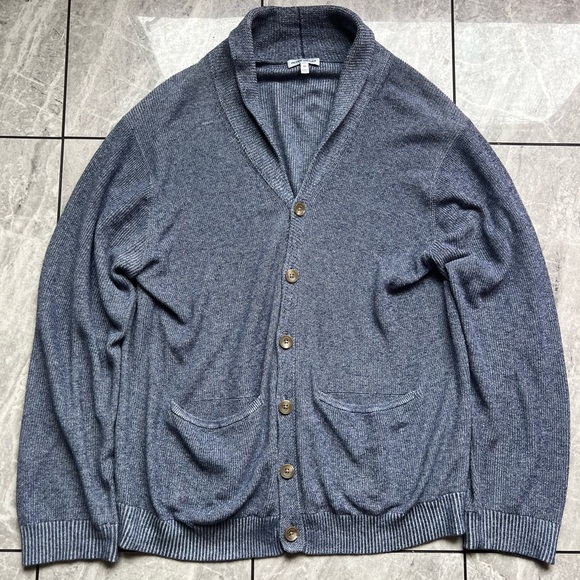 Peter Millar Other - Peter Millar Crown Harbor Shawl Collar Cardigan Mens Indigo Knit Designer XL